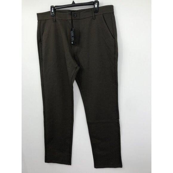 Paige Mens Stafford Knit Trouser Dark Pine Size 38 NEW - Picture 5 of 9